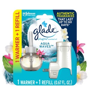 Glade Piso Warmer + Refill Starter Air Freshener Kit - Aqua Waves - 1 of 4