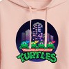 Women's - Teenage Mutant Ninja Turtles - City Scape With Turtles Cropped Graphic Hoodie - 2 of 3