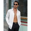 Mens Floral Dress Shirts Long Sleeve Beach Holiday Button Down Party Shirt - 3 of 4