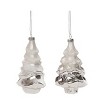 Transpac Glass 5 in. Multicolored Christmas Tree Ornament Set of 2 - 2 of 4