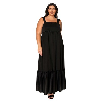 L I V D Women's Angelika Ruffled Hem Maxi Dress