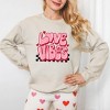 Simply Sage Market Women's Graphic Sweatshirt Love Vibes Stars Checkered - 2 of 3