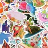 Wrapables Waterproof Vinyl Stickers for Water Bottles, Laptop, Phones, Skateboards, Decals for Teens, 100pcs, Fantasy Princess - 4 of 4