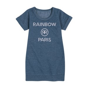 - Rainbow High - Rainbow Paris Pearls Graphic Short Sleeve Fleece Dress - 1 of 4