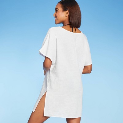 white cover up skirt