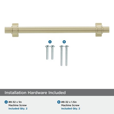 Golden Champagne 6-5/16" Modern Brushed Bar Pull