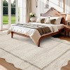coucheta Washable Scalloped Area Rugs, Multi-size Modern Stain-Resistant Soft Low Pile Non-Slip Farmhouse Accent Carpet, for Living Room, Bedroom - 3 of 4