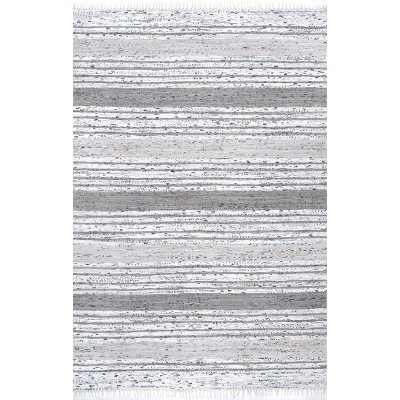 Nuloom Seraphina Mottled Stipe Cotton Tassel Indoor Area Rug