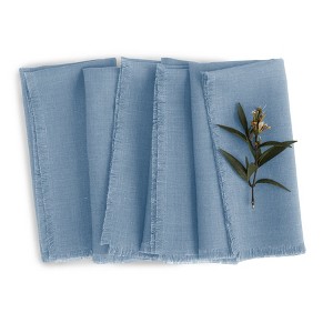 Solino Home Linen Fringe Dinner Napkins - 1 of 4