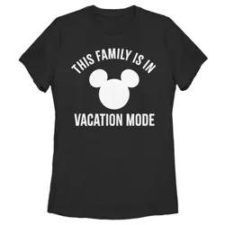 Women's Mickey & Friends This Family Is in Vacation Mode  T-Shirt - Black - X Large
