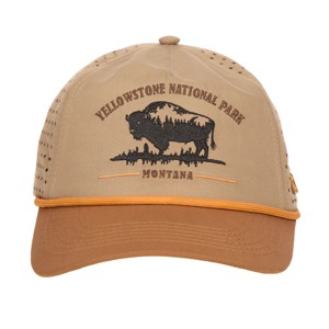 Yellowstone National Park 5-Panel Brown and Tan Unstructured Hat - 1 of 4