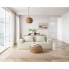 2-Seat Combo Modular Sofa, Oversized Sofa with Deep Seat and Wide Armrests, Sofa with Corduroy Velvet Fabric and Foam Filling-Baofuwish - 3 of 4
