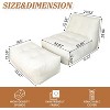 Hooseng Giant Bean Bag Chair with Ottoman, Lounge Beanbag Lounger with Pillow for Adults, Oversized Beanbag Lazy Floor Sofa for Living Room, Bedroom - 2 of 4