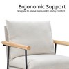 Kumasinova Modern Accent Chair with Wood Armrests,Comfy Arm Chair with Removable Cushion,Vanity Chair for Living Room,Bedroom,Home Office - 3 of 4