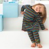 Mightly Girls Fair Trade Organic Cotton Reinforced Knee Leggings (Jewel Stripe - Large) - 3 of 4
