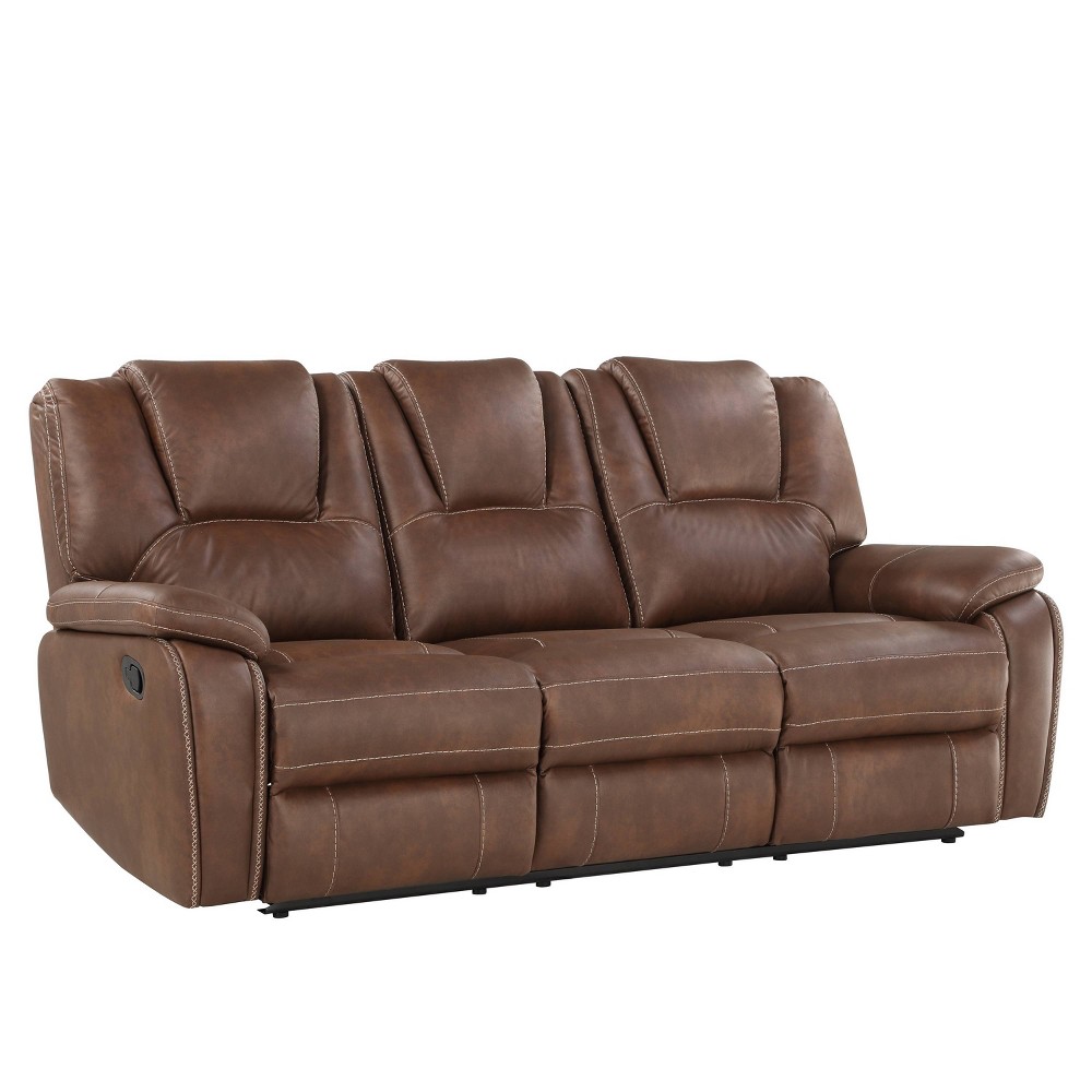 Photos - Sofa Katrine Manual Side Lever Recliner  Brown - Steve Silver Co.