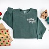 Simply Sage Market Women's  Garment Dyed Graphic Sweatshirt Merry and Bright Cursive Embroidery Mini - 3 of 4