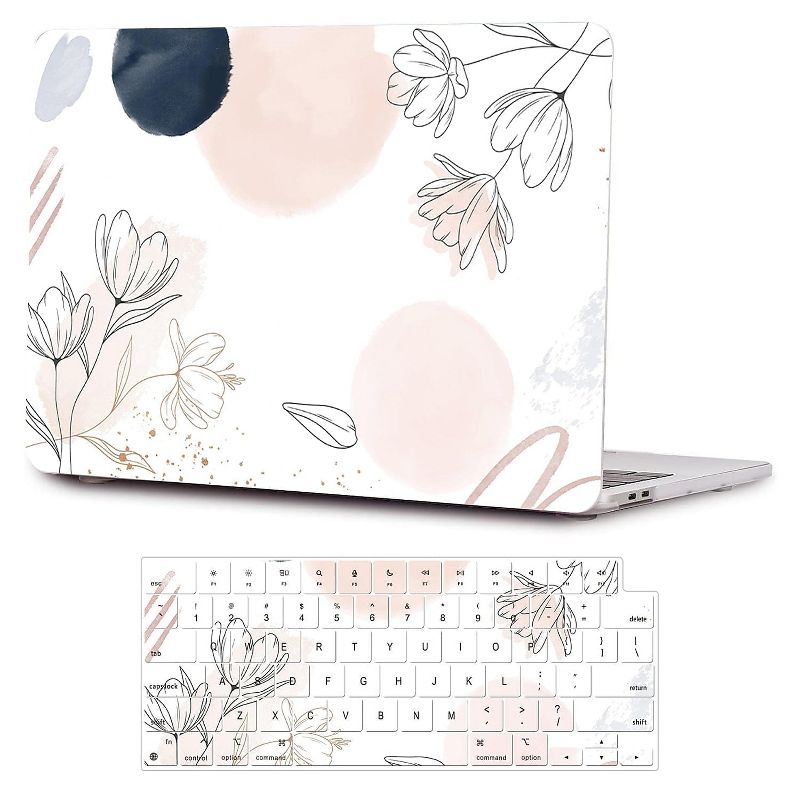 SaharaCase HybridFlex Arts Case for Apple MacBook Air 13.6" M2 Chip Laptops White Floral (LT00009), 1 of 8