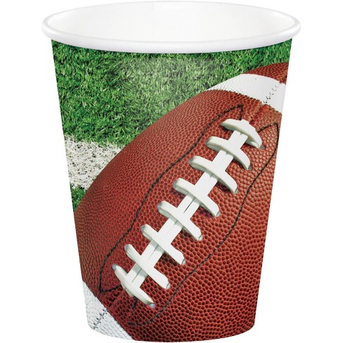  Nuenen 24 Counts 16 oz Football Plastic Cups Football Party Cup  Favors Set Football Theme Reusable Cups Plastic Frosted Cup for Football  Theme Party Supplies Kids Game Birthday Decorations : Toys