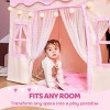 Joyfy Play Tent for Kids - Pink/Gray, Indoor & Outdoor Playhouse with Blanket, LED Lights & Flags for Toddlers, Ideal Space for Boys & Girls Ages 3-7 - 4 of 4