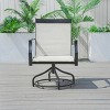Moda Furnishings 2PCS Steel Teslin Outdoor Swivel Dining Armchairs - 2 of 4