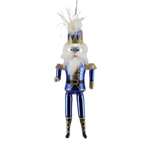 Italian Ornaments 8.5 Inch Bold Blue Nutcracker Mgd Ornament Free-Blown Tree Ornaments - 1 of 1