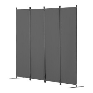 VEVOR Room Divider,  4 Panel Room Dividers and Folding Privacy Screens, Fabric Partition Room Dividers for Office, Bedroom, Dining Room, Light Gray - 1 of 4