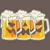 Women's Design By Humans Halloween Jack O Lantern Beer Drinking By RedBirdLS Racerback Tank Top - 2 of 3