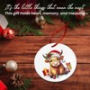 Christmas Highland Cow Gifts for Women - Ceramic Christmas Ornaments 2025 - Birthday Gifts for Mom Dad Family - 4 of 4