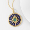 Ross-Simons Lapis and 1.30 Carat London Blue Topaz Sun Pendant Necklace in 18kt Gold Over Sterling - 4 of 4