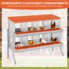 Chicken Nesting Boxes, Two-Tier Metal Chicken Egg Laying Box,Large Vented Holes for Egg Collection - 2 of 4