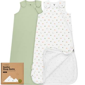 KeaBabies 2-Pack Sleep Sacks for Babies, Soothe Sleeping Sack Wearable Blanket, Infant, Toddler, Newborn Swaddle Sack