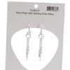 Dicksons Triple Cross Dangle Charm Women's One Size Silver Plated Everyday Hook Earrings on Presentation Card - 4 of 4