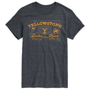 Men's - Yellowstone - Dutton Ranch Badge Short Sleeve Graphic T-Shirt - 1 of 4
