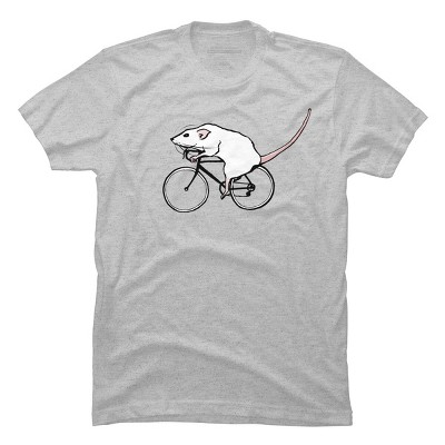 Men's Design By Humans Cycling Rat By TeaandInk T-Shirt