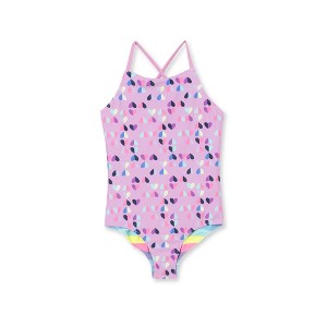 Lands' End Kids Chlorine Resistant Reversible One Piece Swimsuit - 1 of 4