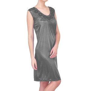 Ezi Satin Nightgowns for Women - Soft & Breathable Knee-Length Night Gowns - 1 of 4