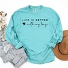 Simply Sage Market Life Is Better With My Boys Heart Garment Dyed Long Sleeve - 3 of 4