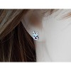 Sterling Silver Reindeer Stud Earrings with Crystal Nose, Nickel-Free Hypoallergenic Christmas Jewelry - 4 of 4