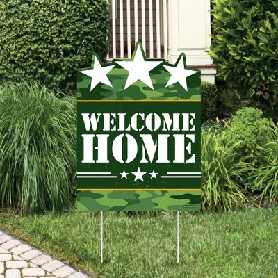 Big Dot of Happiness Welcome Home Hero - Party Decorations - Military Army Homecoming Welcome Yard Sign