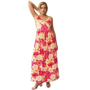 ellos Plus Size Knit Surplice Maxi Dress - 1 of 3