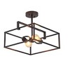 Chloe Lighting Nolan Farmhouse 2 Light Black Square Semi-Flush Ceiling Pendant 14.25" Wide - 4 of 4
