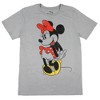 Disney Women's Minnie Mouse Distressed Cute Pose Adult Graphic T-Shirt - 2 of 4