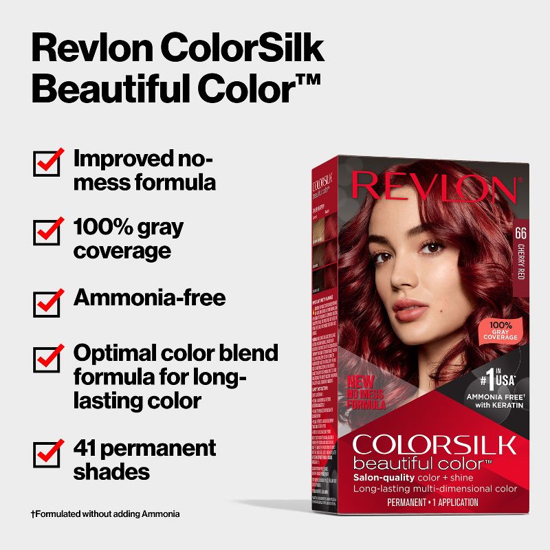 Revlon Colorsilk Beautiful Color Permanent Hair Color Long-Lasting High-Definition with 100% Gray Coverage - 4.4 fl oz, 5 of 18