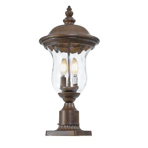 Dolonm Vintage Outdoor Lamp Post Light, Waterproof Garden Patio Lantern with Clear Glass Shade(One Piece & No Bulb) - 1 of 4