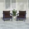 WestinTrends Avalon Outdoor Modern HDPE Patio Club Chairs with Deep Seat Cushions (Set of 2) - 2 of 4