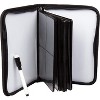 Monster Protectors Deluxe 4 Pocket Trading Card Leather Album - Dry Erase Boards & Marker, Side Loading Padded Double Sided Pockets, Holds 160 Cards - 2 of 4