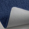 Home Mart Goods Large 2 Piece Navy Blue Microfiber Soft Thick Plush Bath Mat Set - 3 of 4