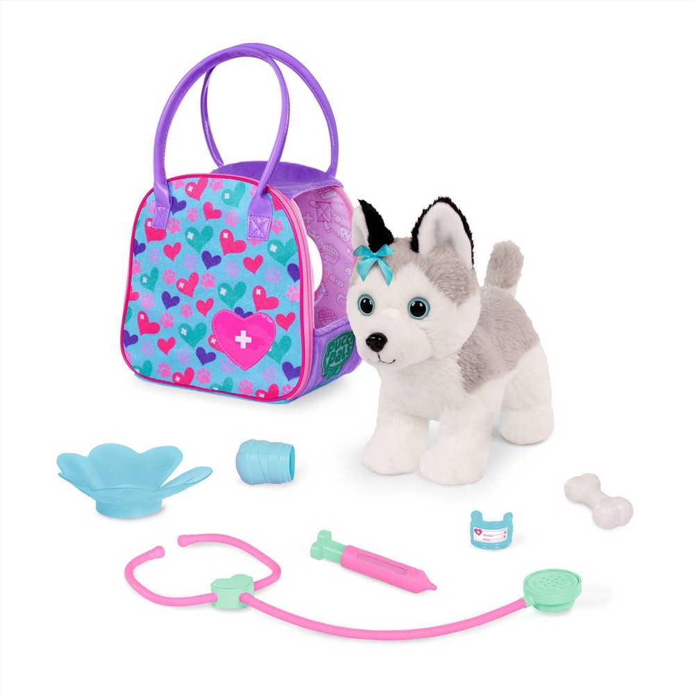 Photos - Soft Toy Pucci Pals Vet Toys Plush Husky & Vet Carrier Playset Stuffed Dog