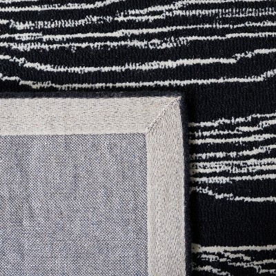 Elegant Noir Hand-Tufted Wool 3' x 5' Rectangular Rug